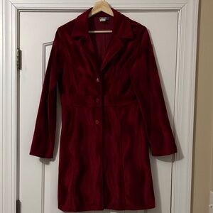 Valerie Stevens Deep Red Trench Coat